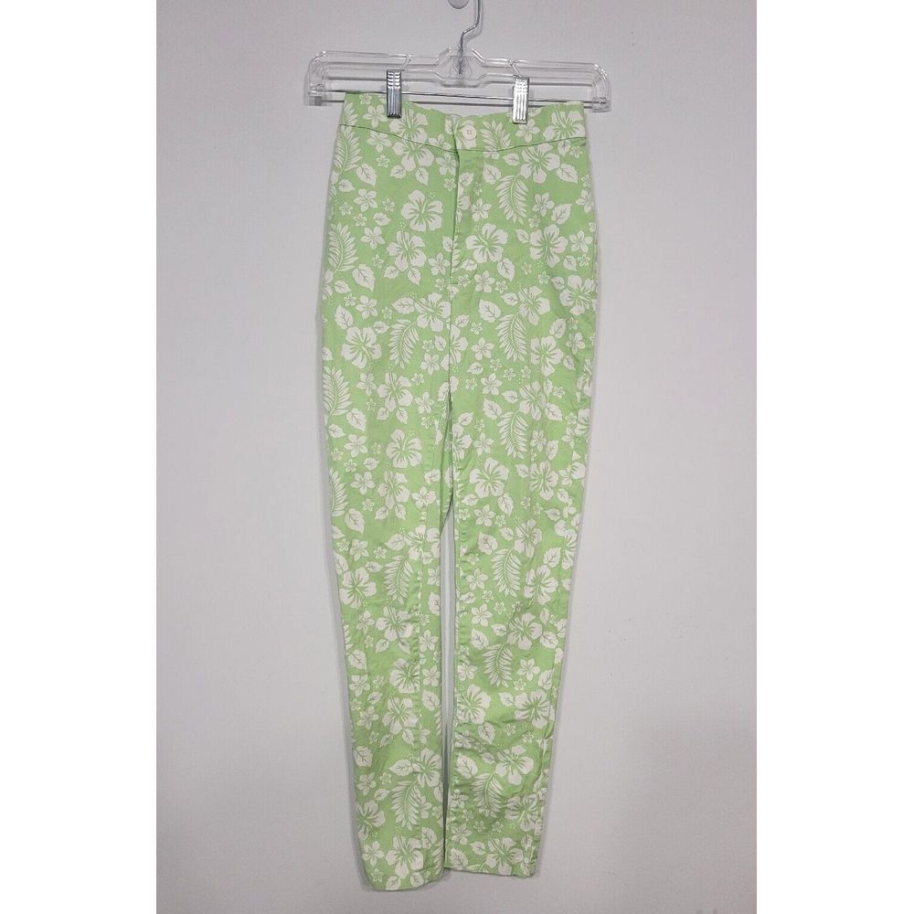 Urban Outfitters Women's Pants Size 0 Lime Foral‎ High Waist